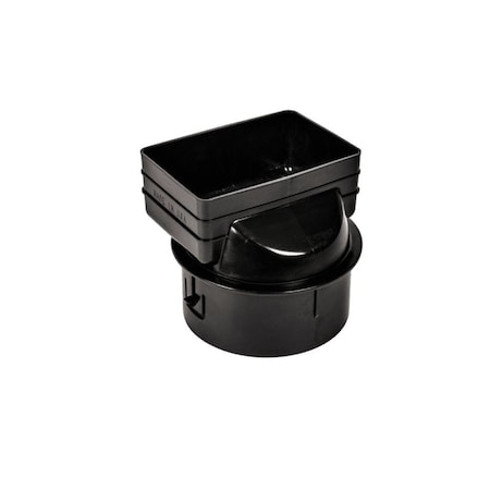 Advanced Drainage Systems Advance Drainage Systems 6 in. Snap Polyethylene 7 in. Downspout Adapter 1 pk 0664AA